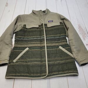 Patagonia out yonder green wool southwestern barn chore coat jacket Aztec